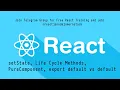 React Project Based Free Live Training life cycle methods in react class component