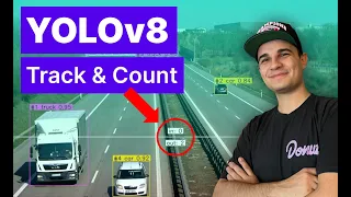 Track Count Objects using YOLOv8 ByteTrack Supervision