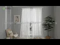 Rod Pocket Back Tab Faux Linen White Sheer Curtains Kgorge Curtains