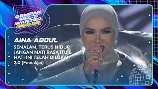 Download AINA ABDUL - SEMALAM/ TERUS HIDUP/ JANGAN MATI RASA ITU \u0026 HATI INI TELAH DILUKAI | GMWA 2023 MP3