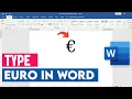 How to Type Euro Symbol in Word