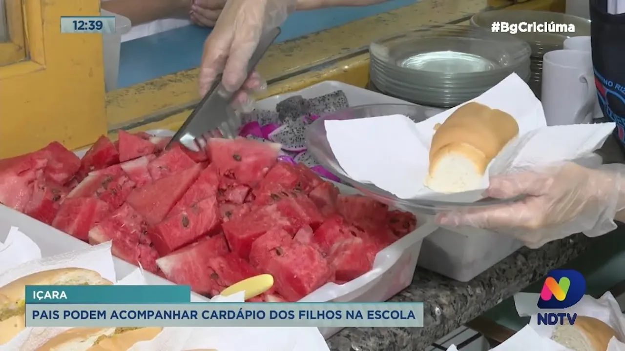 Pais podem acompanhar cardápio da alimentação escolar dos filhos de forma online em Içara