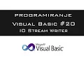 VISUAL BASIC TUTORIAL - IO Stream Writer 2016