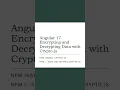 Angular Encrypting Decrypting Data with CryptoJs Angular 17 Tutorial npm install crypto-js