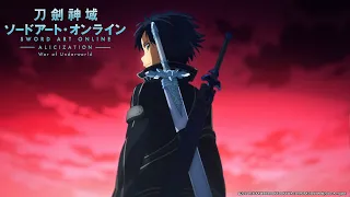 YouTube影片, 內容是刀劍神域 Alicization War of Underworld 後半部 的 片頭動畫(OP)(中日歌詞)