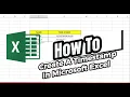 How To Create A Timestamp In Microsoft Excel
