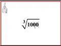 Cubed root of 1000