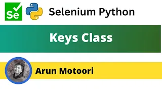Keys class in Selenium Python Selenium Python