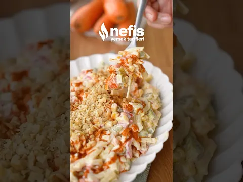 Erişteli Havuçlu Salata Tarifi 😍✨ #nefisyemektarifleri #işbirliği