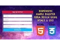 Register Form Design Using HTML5 CSS3 Responsive Web Design Part 1