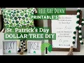 DOLLAR TREE DIY St Patricks Day - Easy Crafts FREE Rae Dunn Printables