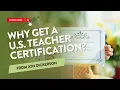 Jon Dickerson on How a U S Teacher Certification Improves International Job Prospects