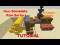 Non-stackable Item Sorter using Copper Golems TUTORIAL Minecraft