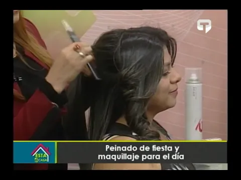 Peinado de fiesta y maquillaje para el día