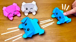 Origami Jumping Paper Dog | Fun & Easy Toy 🐶