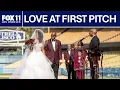 Getting married at Dodger Stadium home plate