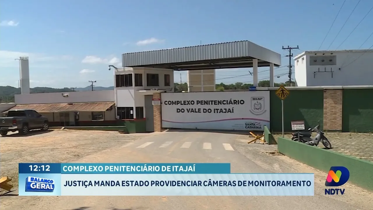 Complexo penitenciário de Itajaí está sem câmera de monitoramento, desconto na fatura de água