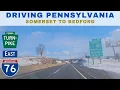 Wintry Drive on the Pennsylvania Turnpike - New Stanton to Somerset