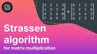 Strassen algorithm for matrix multiplication divide and conquer - Inside code