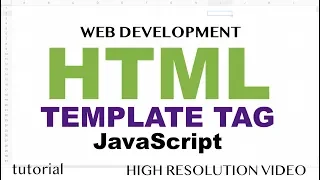 HTML Template Tag - HTML5 JavaScript
