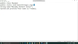 How to print your name in Java by Herbert Solver
