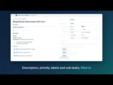 watch Native Issue Templates for Jira video