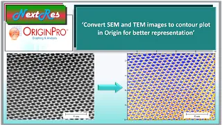 TEM and SEM image representation in contour plot using Origin software