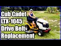 Cub Cadet LTX1045 Transmission Drive Belt Replacement