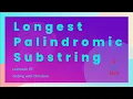Finding the Longest Palindromic Substring in Java