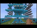 8-bit adder in Minecraft A machine that calculates the sum of two 8-bit binary numbers