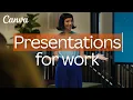 Canva Presentations for work