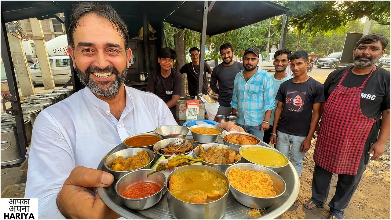 Level 3000 Rajasthani Indian Food   Ker Sangri, Dal Bati Churma, Gatte ki Sabzi, JumboThali