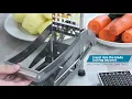 Stainless Steel French Fry Potato Cutter Slicer Chipper with 2 Blades for Cucumber Vegetables Carrot