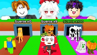 Usé SUERTE INFINITA en 3 FILAS de NOOB vs PRO vs HACKER en Steal a Brainrot