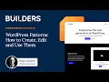 WordPress Patterns How to Create Edit and Use Them