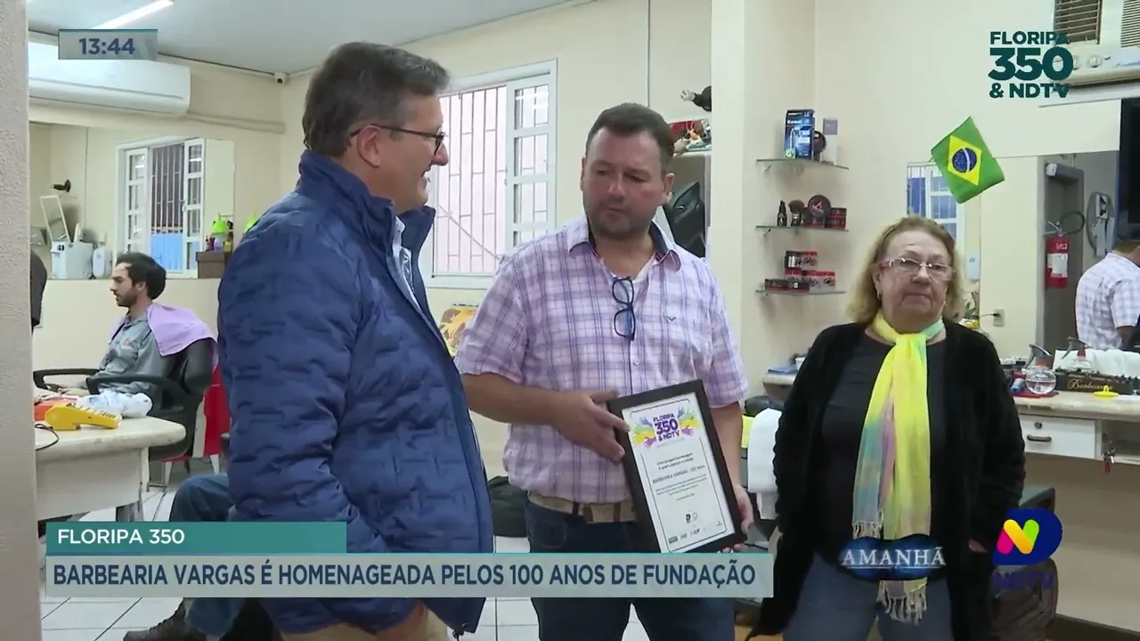 Floripa 350 e NDTV: Barbearia Vargas é homenageada pelos 100 anos de fundação