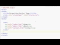 Web Design Basics Formatting Anchor Tags with HTML and CSS
