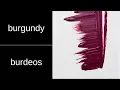 burgundy in Spanish EN ES Flashcard