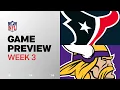 Minnesota Vikings vs Houston Texans 2024 Week 3 Game