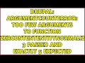 ArgumentCountError Too few arguments to function