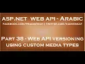 Web API versioning using custom media types in arabic