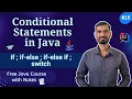 Java Control Statements - 1 If If-Else Switch Case