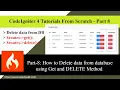 CodeIgniter4 - Part-8 How to Delete data from database in Codigniter 4 using Get and DELETE Method