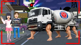 Yuta Mio Panik CCTV Merekam ANOMALI MONSTER TRUK MOLEN di Kota Sakura 😱 Sakura School Simulator