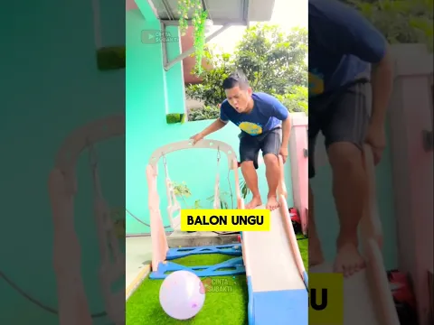 Meletus Balon Hijau 😱 Basah Deh 😭 #lucu #shorts