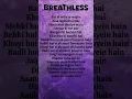 Download Lagu Breathless ( Part:1 ) Lyrics #lyrics #haijunoon #breathless #hindisong #trending #like #subscribe