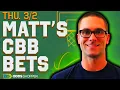 Top 3 NCAAB Picks Today Thursday 23 College Basketball Betting Predictions