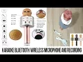 Karaoke Bluetooth wireless microphone and record