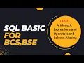 SQL DBS Lab2 Arithmetic Expressions and Operators and Column Aliasing with examples