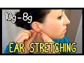 Ear Stretching First Time 10G to 8G How To With Kristin